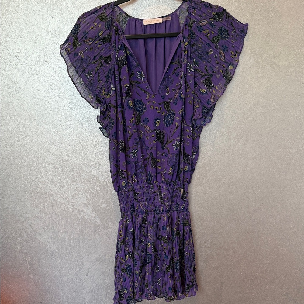 Ramy Brook Purple Floral Mini Dress